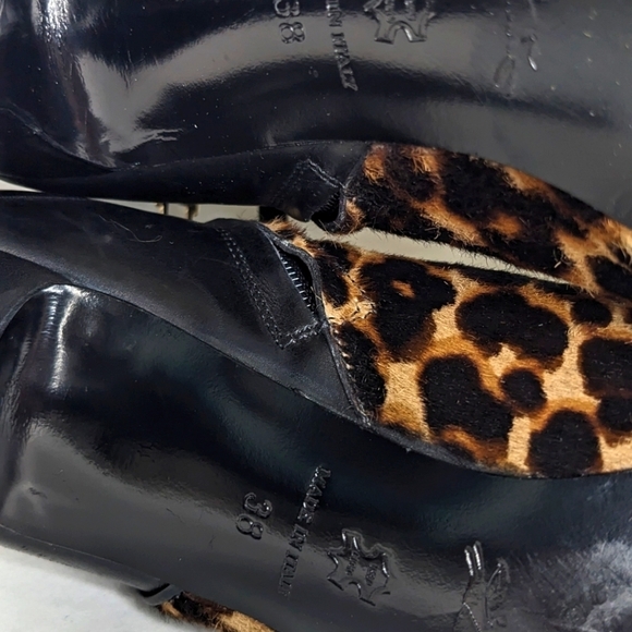 NWOT Longchamp Cheetah Animal Print Le Pliage Heritage Heeled Bootie Size 38 - Picture 9 of 12